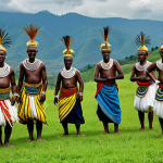 **

"A group of Rwandan dancers performing the Intore dance, fully clothed in traditional warrior attire, on a grassy field with rolling hills in the background, perfect anatomy, natural proportions, appropriate content, safe for work, professional photography, high quality."

**
