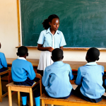 **

"Students in modest school uniforms attentively listening to a teacher in a Christian school classroom in Rwanda, learning about Bible stories, fully clothed, appropriate content, safe for work, ethical education, values of humanity and kindness, natural proportions, professional photography, classroom setting, Rwanda landscape, Christian school"

**