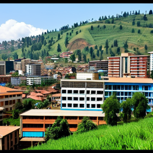 Kigali Cityscape**

"A vibrant and clean cityscape of Kigali, Rwanda during the day. Modern buildings blend with traditional architecture. Lush green hills surround the city. Safe and orderly streets with modest traffic. High-quality, professional photograph, clear details, safe for work, appropriate content."

**