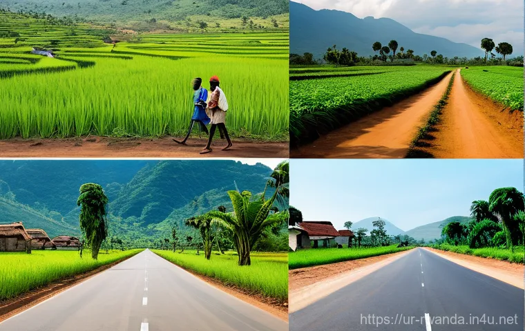 르완다와 콩고민주공화국 비교 - **Prompt 2: DRC's Enduring Spirit Amidst Riches**
    "A richly detailed, panoramic illustration dep...