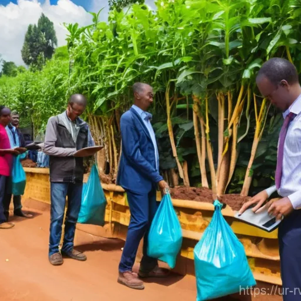르완다와 사하라 이남 아프리카 비교 - **Prompt:** A vibrant, bustling street scene in Kigali, Rwanda, showcasing a fusion of modern innova...