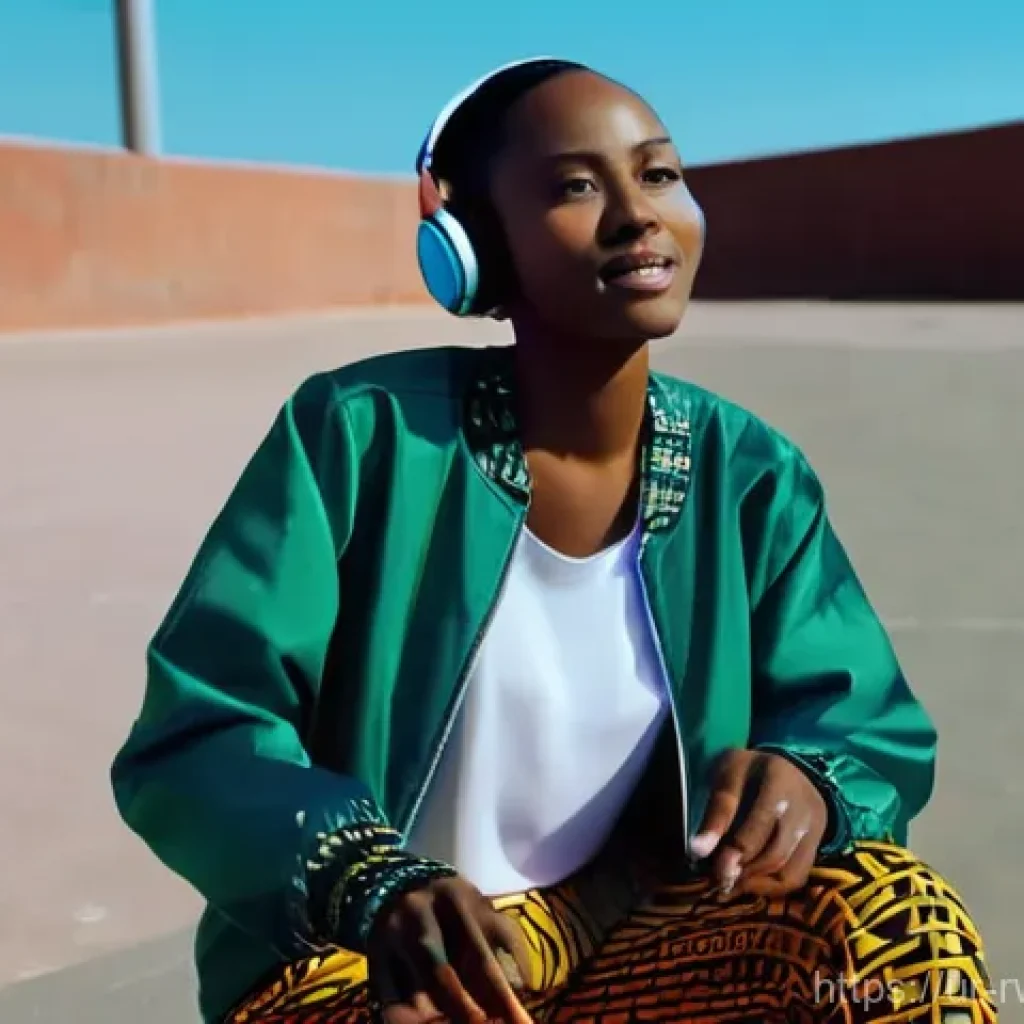 르완다의 민속 음악 트렌드 - **Prompt 1: Melodic Fusion of Generations**
    A young Rwandan musician, female, with an innovative...