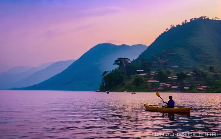 르완다의 주요 공공 장소 - **Lake Kivu Serenity and Adventure:**
"A stunning wide-angle shot capturing the serene beauty of...
