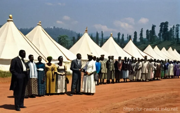 르완다 제노사이드 역사 - **Prompt 1: Colonial Seeds of Division**
    A historical scene in Rwanda during the early 20th cent...