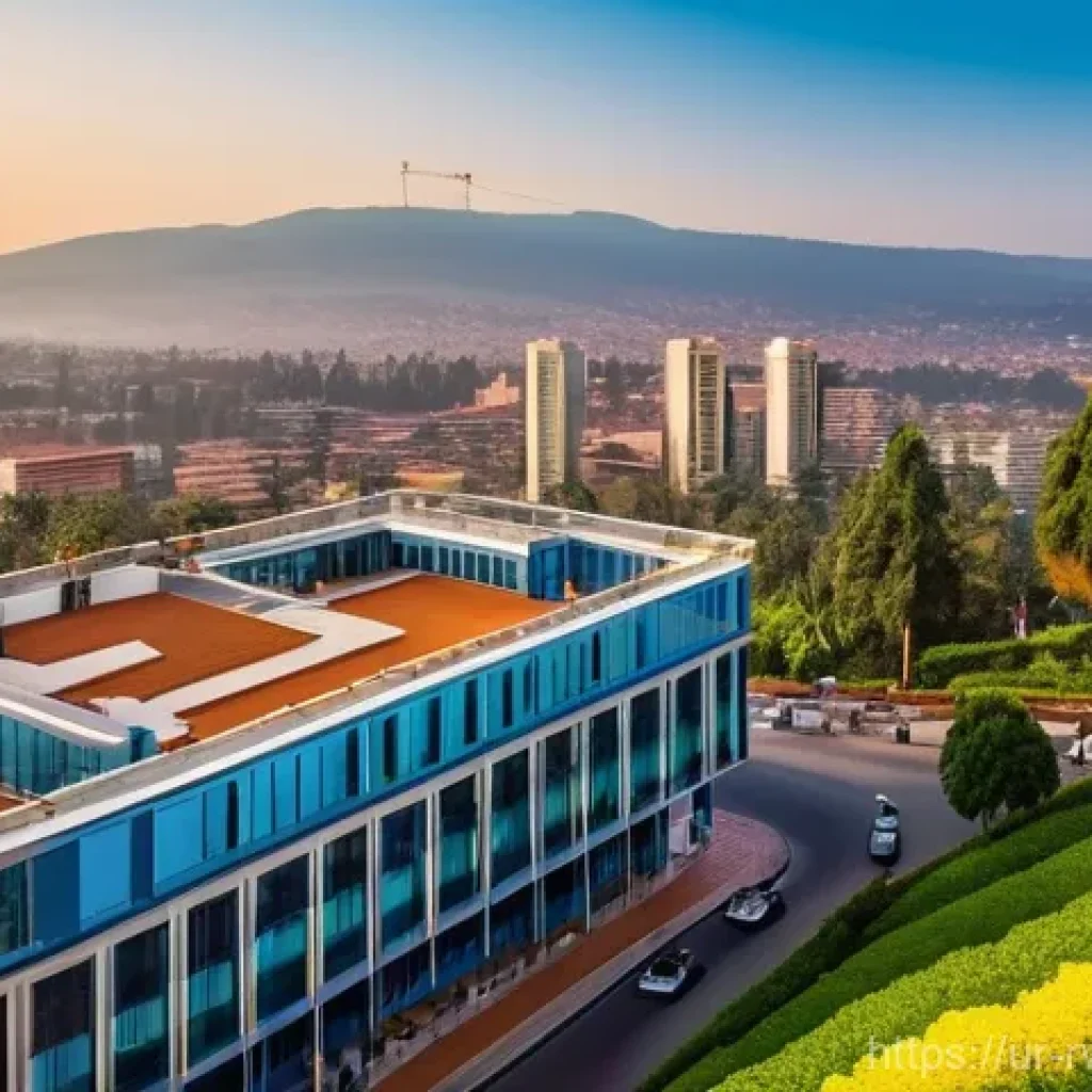 르완다 주요 뉴스 - **Prompt 1: Rwanda's Thriving Economic Hub**
"A wide, dynamic shot of Kigali, Rwanda, at golden ...