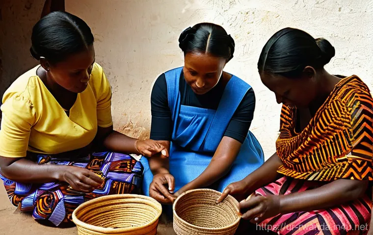 르완다 전통 직물 - **A Regal Umushanana Ensemble:**
    "A stunning portrait of a dignified Rwandan woman, gracefully s...