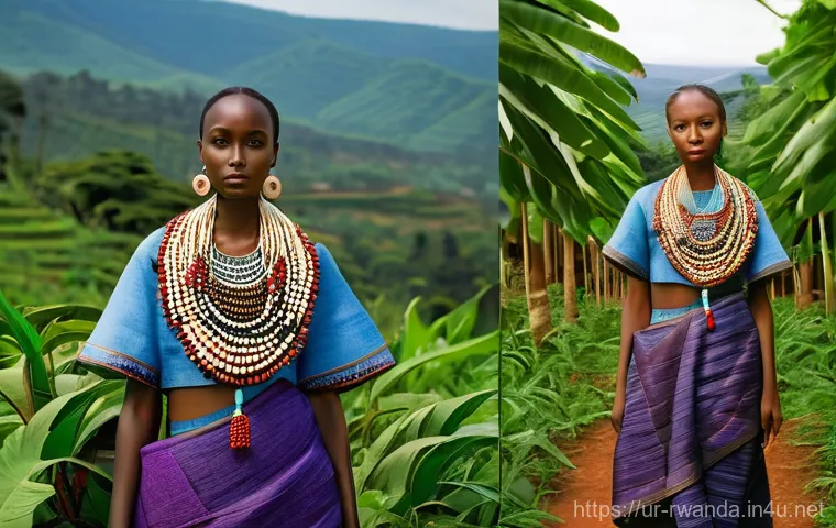 르완다 전통 직물 - **Agaseke Basket Weavers at Work:**
    "A heartwarming scene depicting a small group of Rwandan wom...