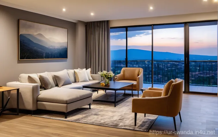 르완다의 주거 시설 - Prompt 1: Modern City Apartment Life in Kigali** 르완다의 주거 시설 - Prompt 1: Modern City Apartment Life in Kigali**